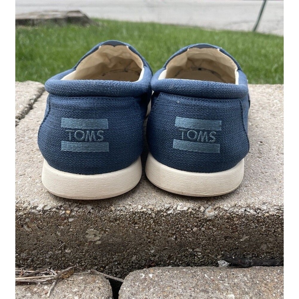 TOMS Nautical Denim Blue Slip On Casual Shoe Men’s 10.5 - Excellent Condition